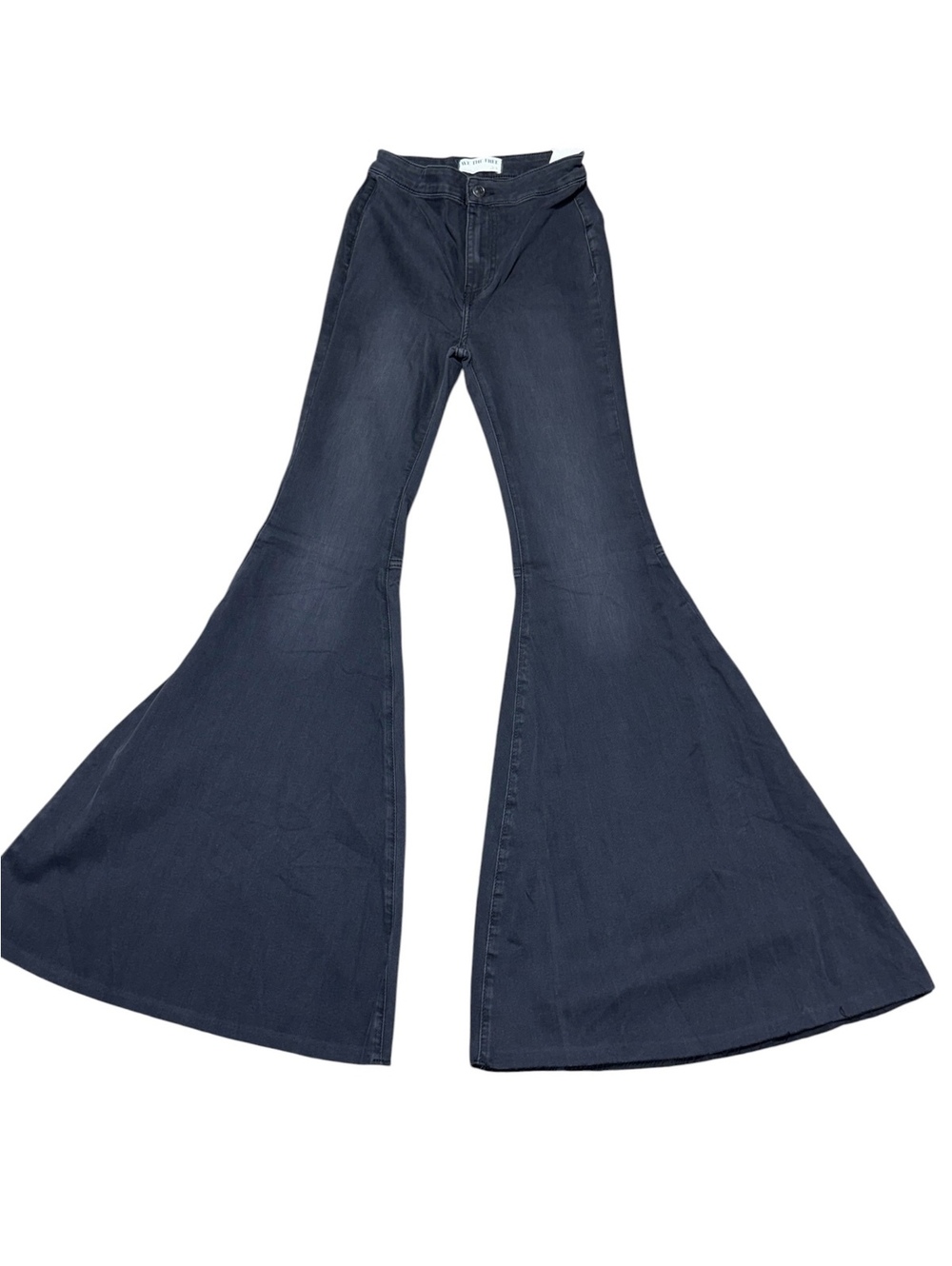 We The Free Women’s Jeans 24 Black Extreme Flare Bell Bottom High Rise Stretch